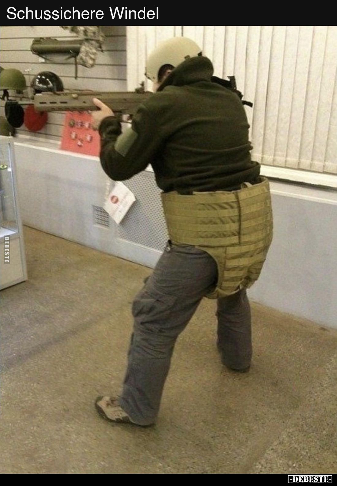 Schussichere Windel..