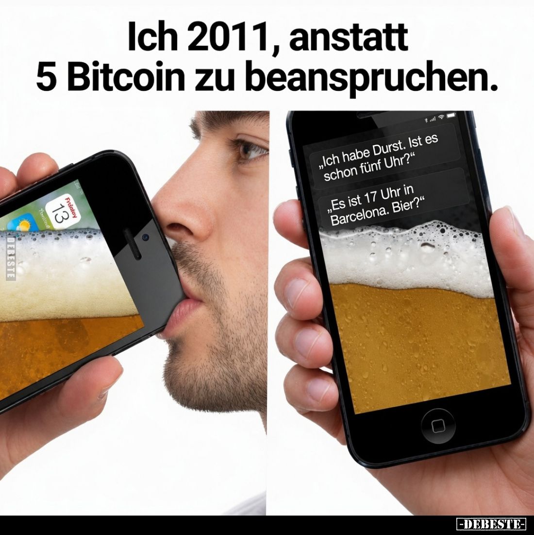 Ich 2011, anstatt 5 Bitcoin zu beanspruchen.