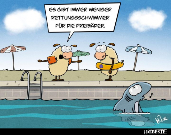 Es gibt immer weniger Rettungsschwimmer für die Freibäder.. - Lustige Bilder | DEBESTE.de
