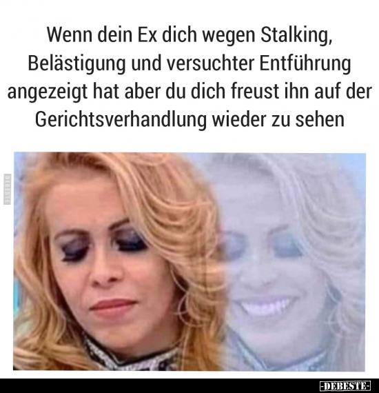 Wenn dein Ex dich wegen Stalking, Belästigung und.. - Lustige Bilder | DEBESTE.de