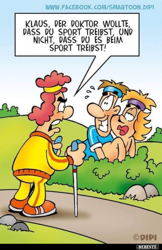Klaus, der Doktor wollte, dass du Sport treibst und nicht.. - Lustige Bilder | DEBESTE.de