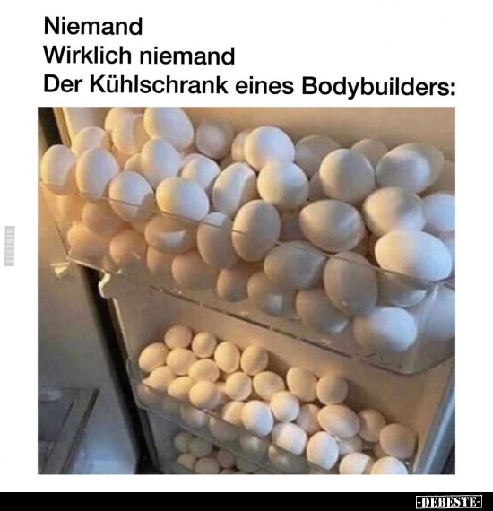 Der Kühlschrank eines Bodybuilders.. - Lustige Bilder | DEBESTE.de