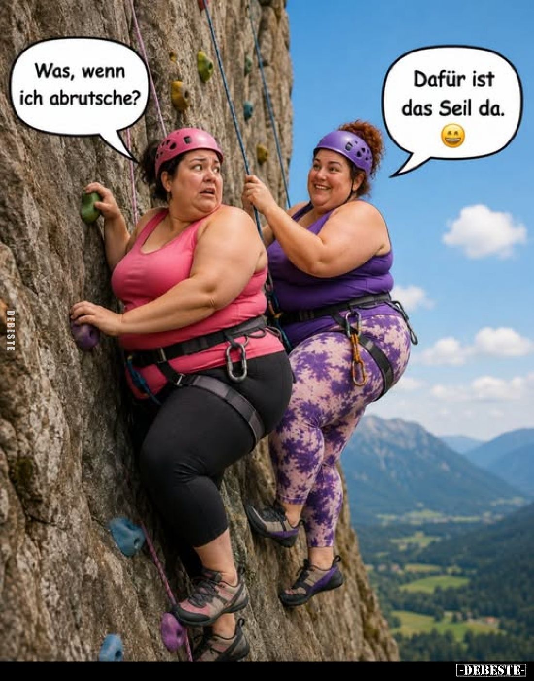 Was, wenn ich abrutsche?
-
Dafür ist das Seil da.