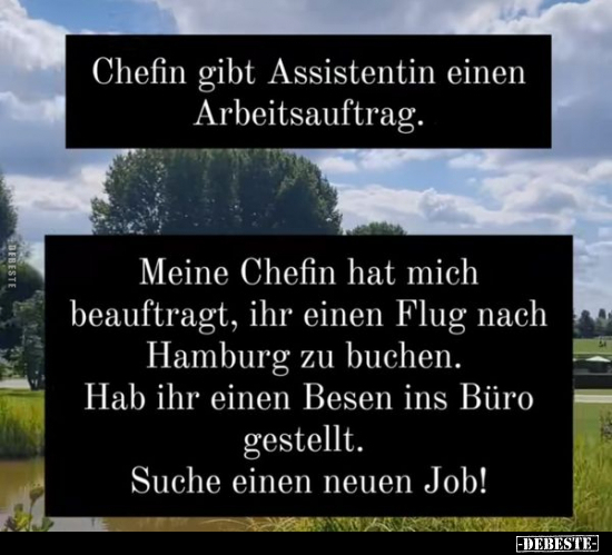 Chefin gibt Assistentin einen Arbeitsauftrag.. - Lustige Bilder | DEBESTE.de