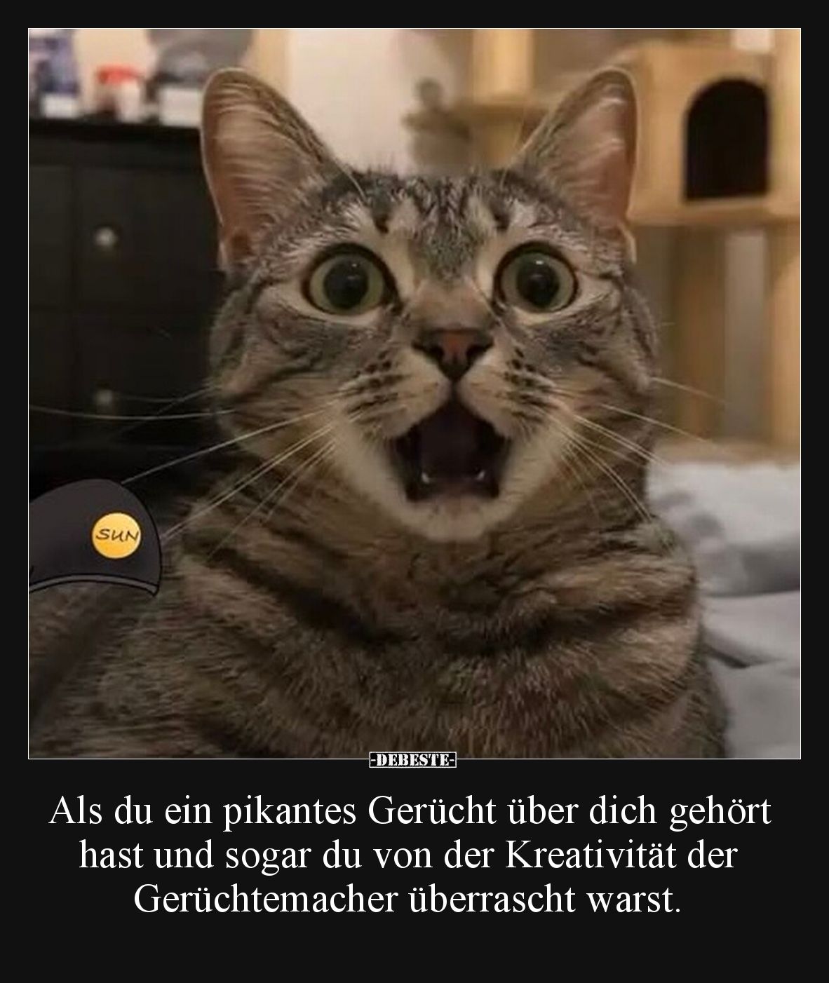 Als du ein pikantes Gerücht über dich gehört hast und sogar du von der Kreativität der Gerüchtemacher überrascht warst.