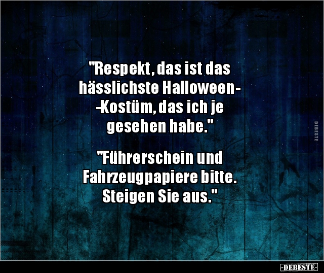 "Respekt, das ist das hässlichste Halloween-Kostüm.." - Lustige Bilder | DEBESTE.de