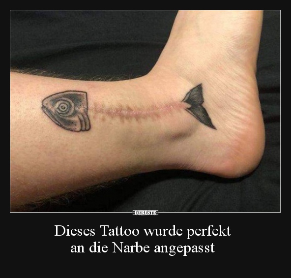 Dieses Tattoo wurde perfekt an die Narbe angepasst.. - Lustige Bilder | DEBESTE.de
