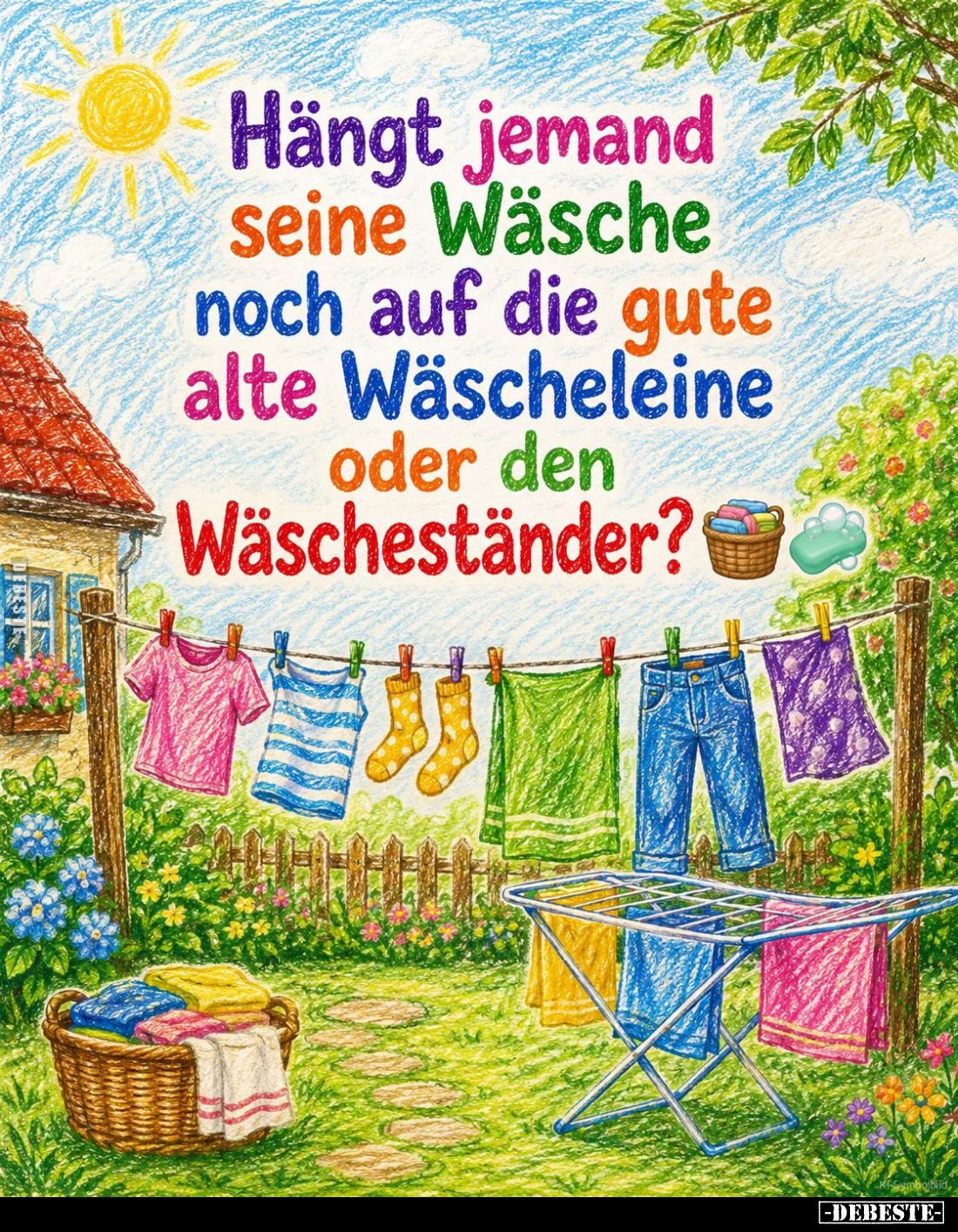 Hängt jemand seine Wäsche noch auf die gute alte Wäscheleine oder den Wäscheständer?