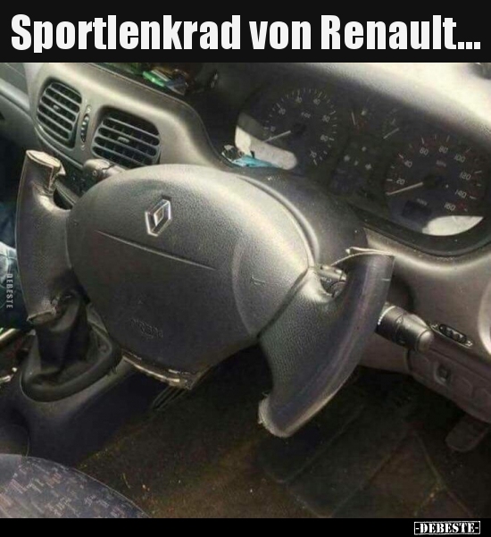 Sportlenkrad von Renault... - Lustige Bilder | DEBESTE.de