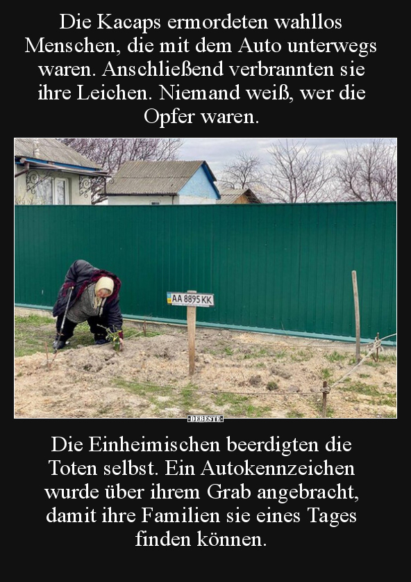 Die Kacaps ermordeten wahllos Menschen, die mit dem Auto.. - Lustige Bilder | DEBESTE.de