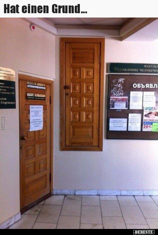 Hat einen Grund...