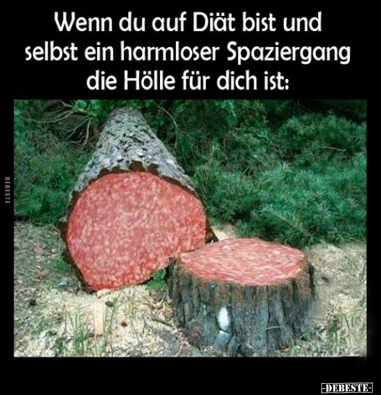 Wenn du auf Diät bist und selbst ein harmloser Spaziergang.. - Lustige Bilder | DEBESTE.de