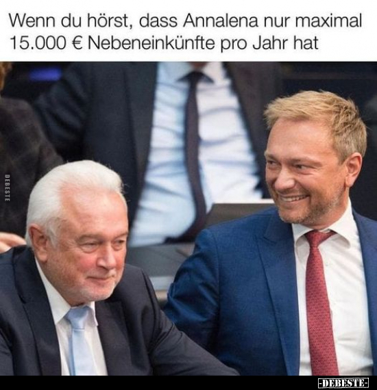 Wenn du hörst, dass Annalena nur maximal 15.000 €.. - Lustige Bilder | DEBESTE.de