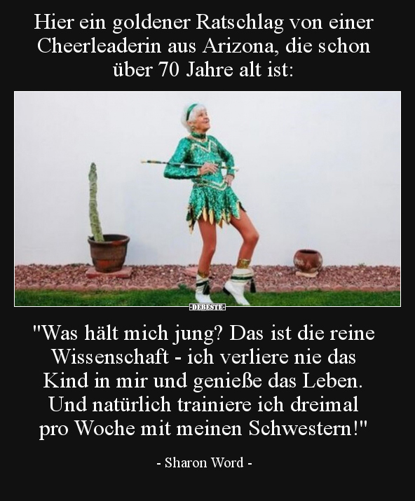 Hier ein goldener Ratschlag von einer Cheerleaderin aus.. - Lustige Bilder | DEBESTE.de