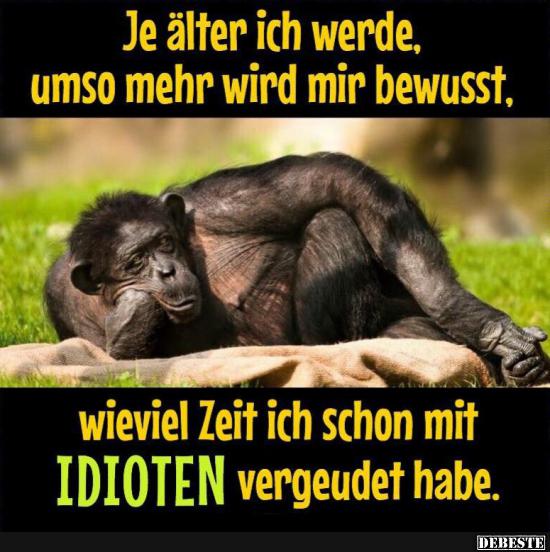 Je älter ich werde, umso mehr wird mir bewusst..