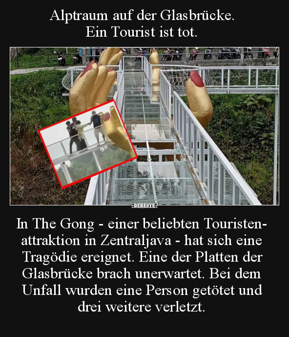 Alptraum auf der Glasbrücke. Ein Tourist ist tot.. - Lustige Bilder | DEBESTE.de