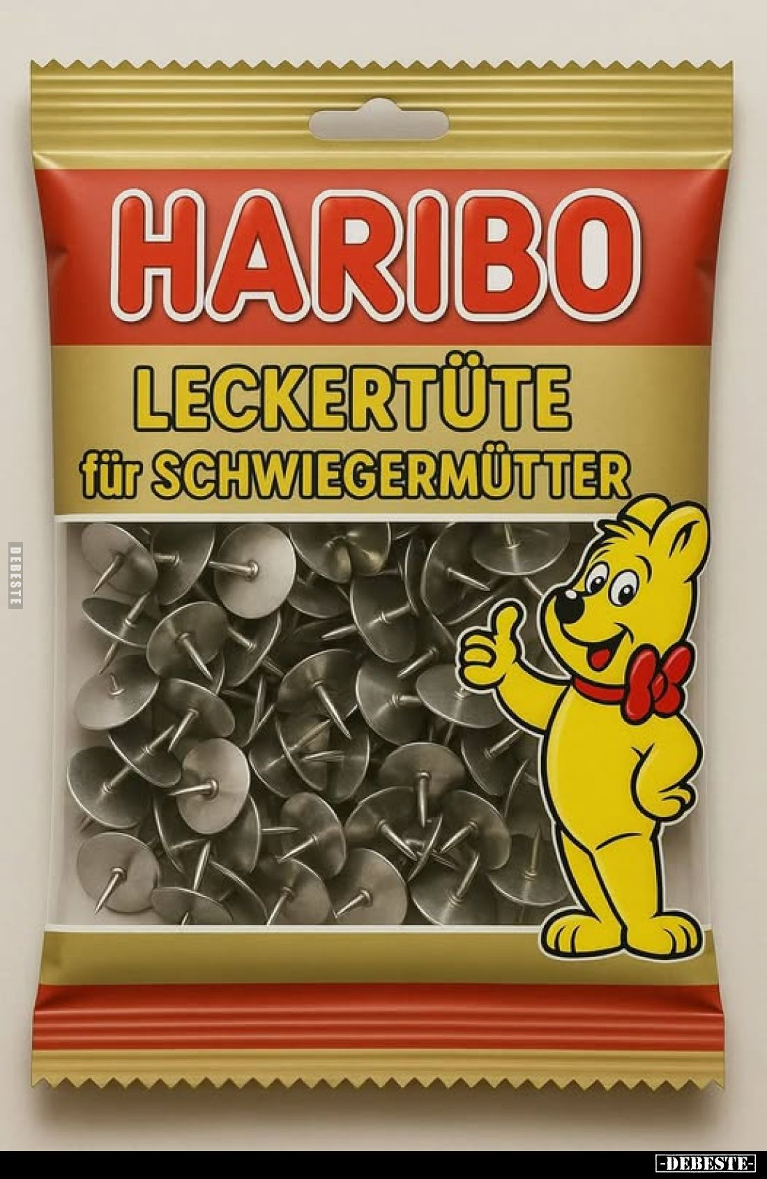 Haribo
Leckertüte für Schwiegermütter.
