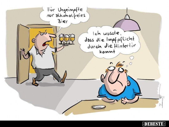 Für Ungeimpfte nur alkoholfreies Bier... - Lustige Bilder | DEBESTE.de
