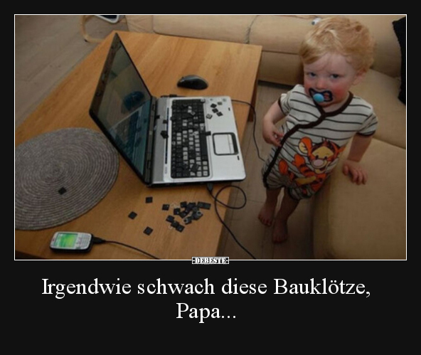 Irgendwie schwach diese Bauklötze, Papa... - Lustige Bilder | DEBESTE.de