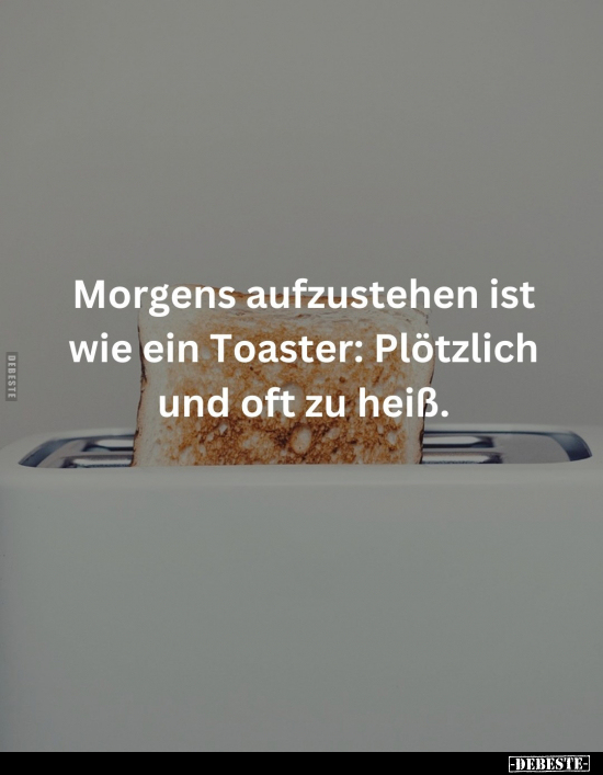 Morgens aufzustehen ist wie ein Toaster.. - Lustige Bilder | DEBESTE.de