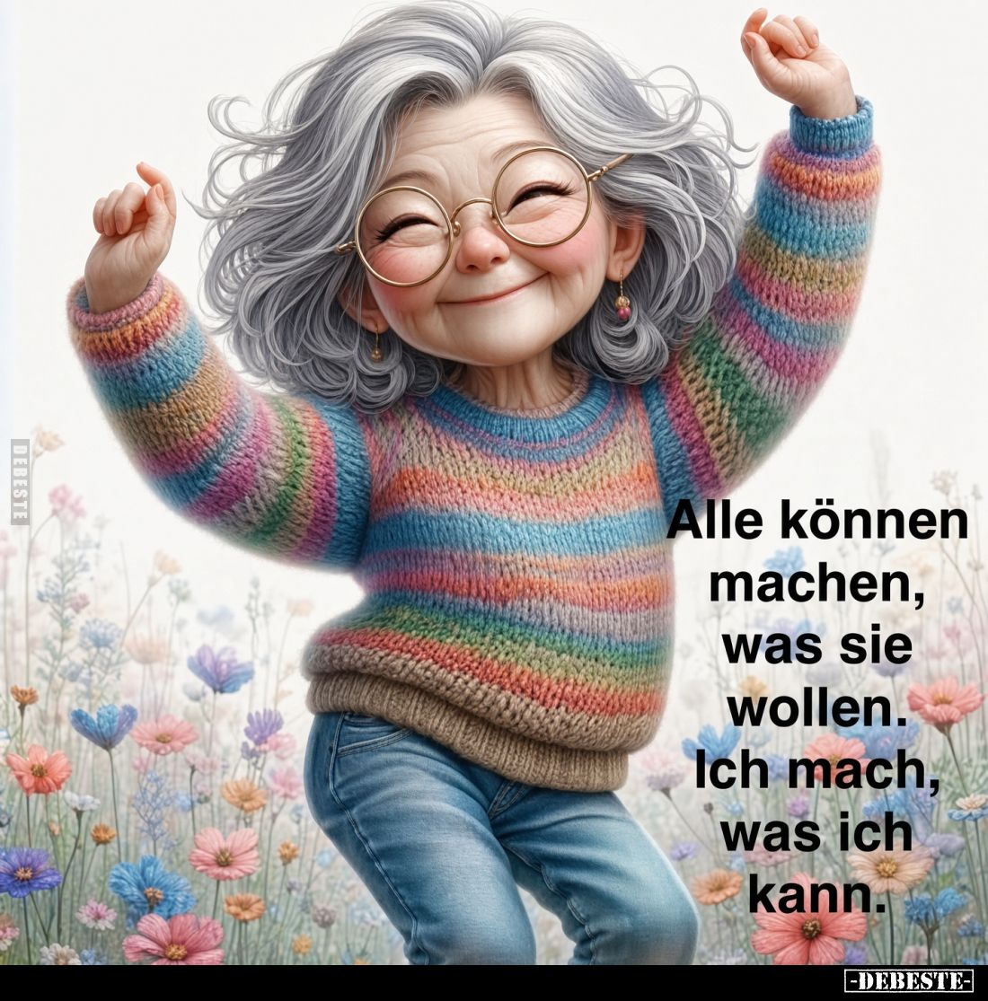 Alle können machen,
was sie wollen.
Ich mach,
was ich kann.