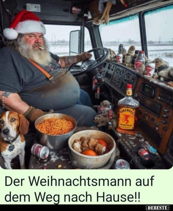 Der Weihnachtsmann auf dem Weg nach Hause!!.. - Lustige Bilder | DEBESTE.de