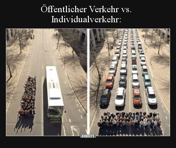 Öffentlicher Verkehr vs. Individualverkehr..