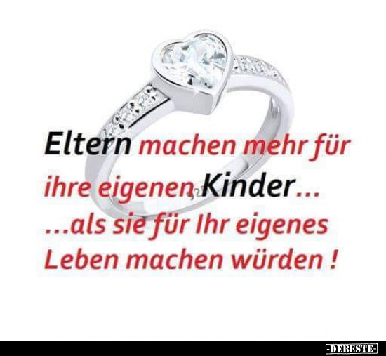 Eltern machen mehr für ihre eigenen Kinder...