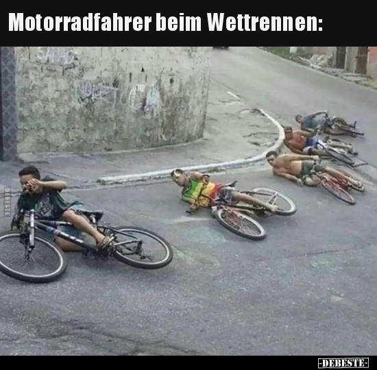 Motorradfahrer beim Wettrennen.. - Lustige Bilder | DEBESTE.de