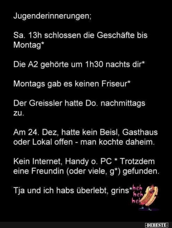 Jugenderinnerungen..