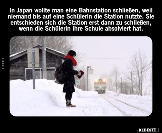 In Japan wollte man eine Bahnstation schließen, weil.. - Lustige Bilder | DEBESTE.de