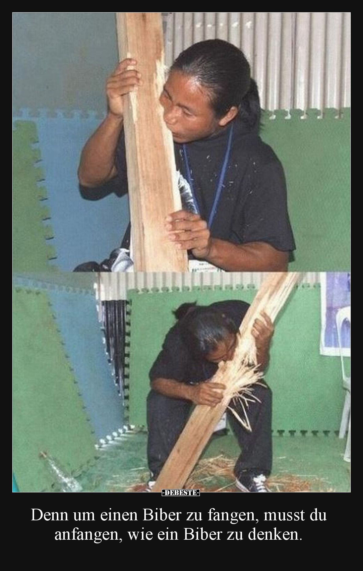 Denn um einen Biber zu fangen, musst du anfangen, wie ein.. - Lustige Bilder | DEBESTE.de