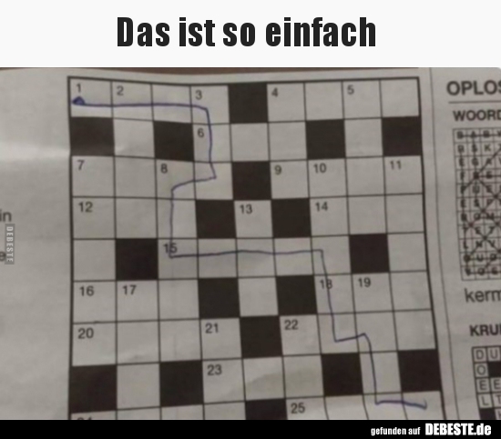 Das ist so einfach..