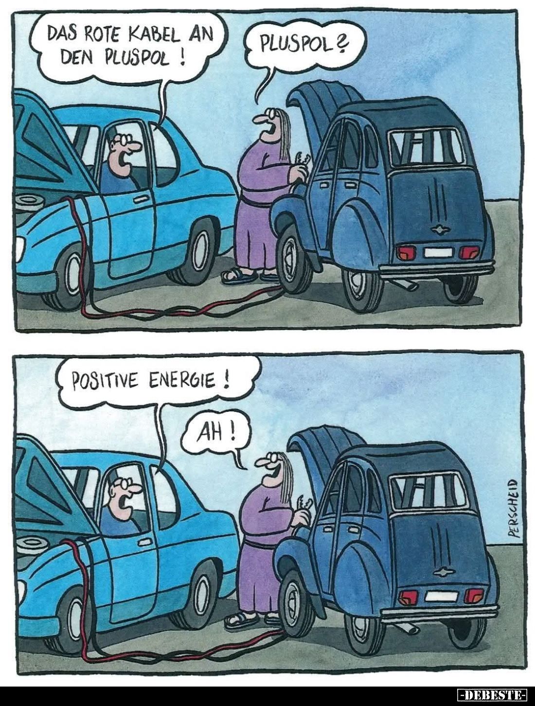 Das rote Kabel an den Pluspol!... - Lustige Bilder | DEBESTE.de