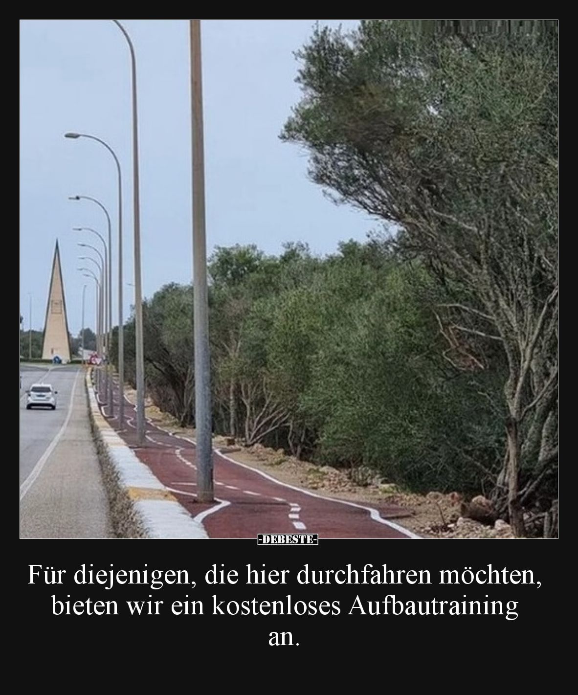 Für diejenigen, die hier durchfahren möchten, bieten wir ein kostenloses Aufbautraining an.