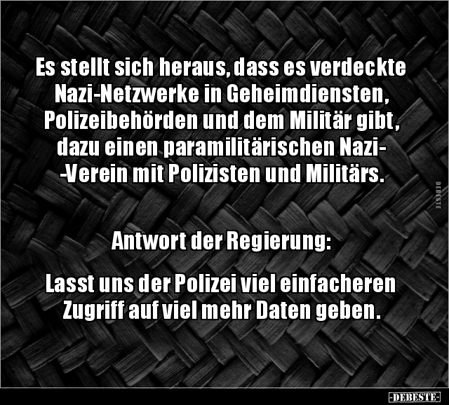 Es stellt sich heraus, dass es verdeckte Nazi-Netzwerke in.. - Lustige Bilder | DEBESTE.de