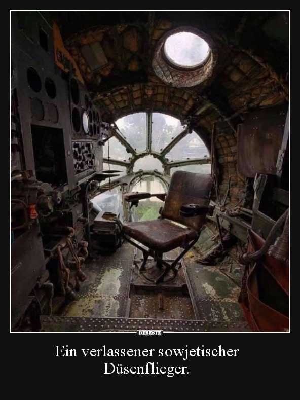 Ein verlassener sowjetischer Düsenflieger...