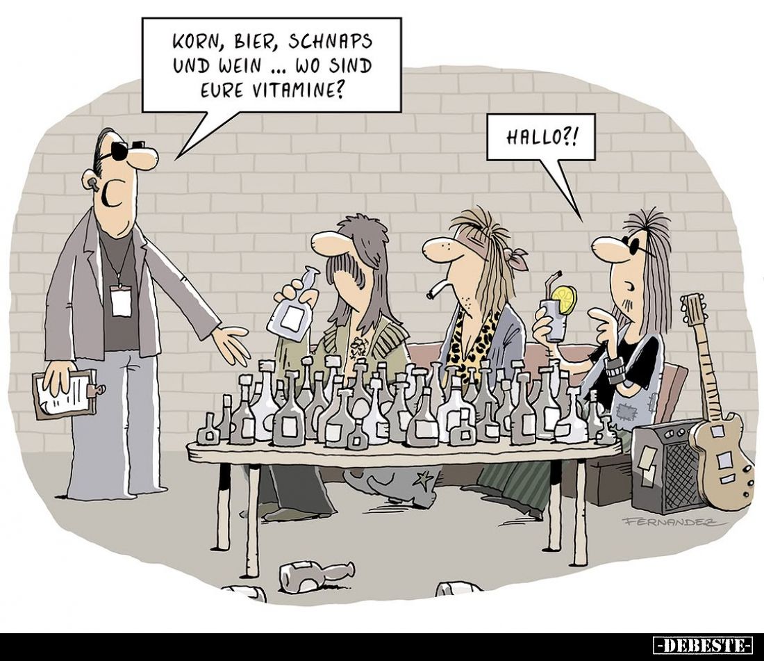 Korn, Bier, Schnaps und Wein ... wo sind eure Vitamine?
-
Hallo?!