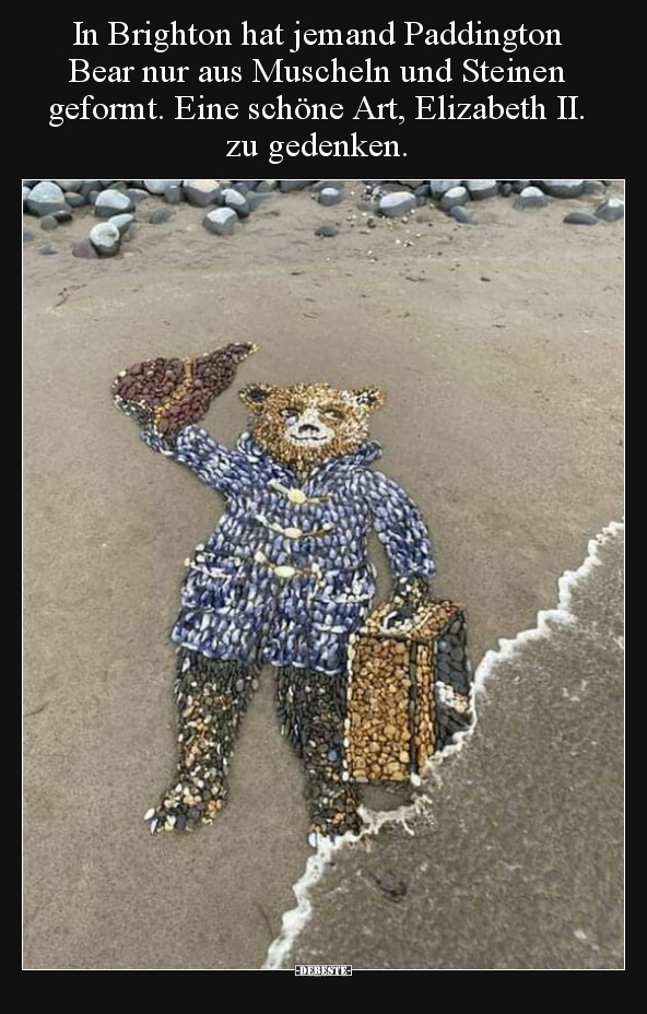 In Brighton hat jemand Paddington Bear nur aus Muscheln.. - Lustige Bilder | DEBESTE.de