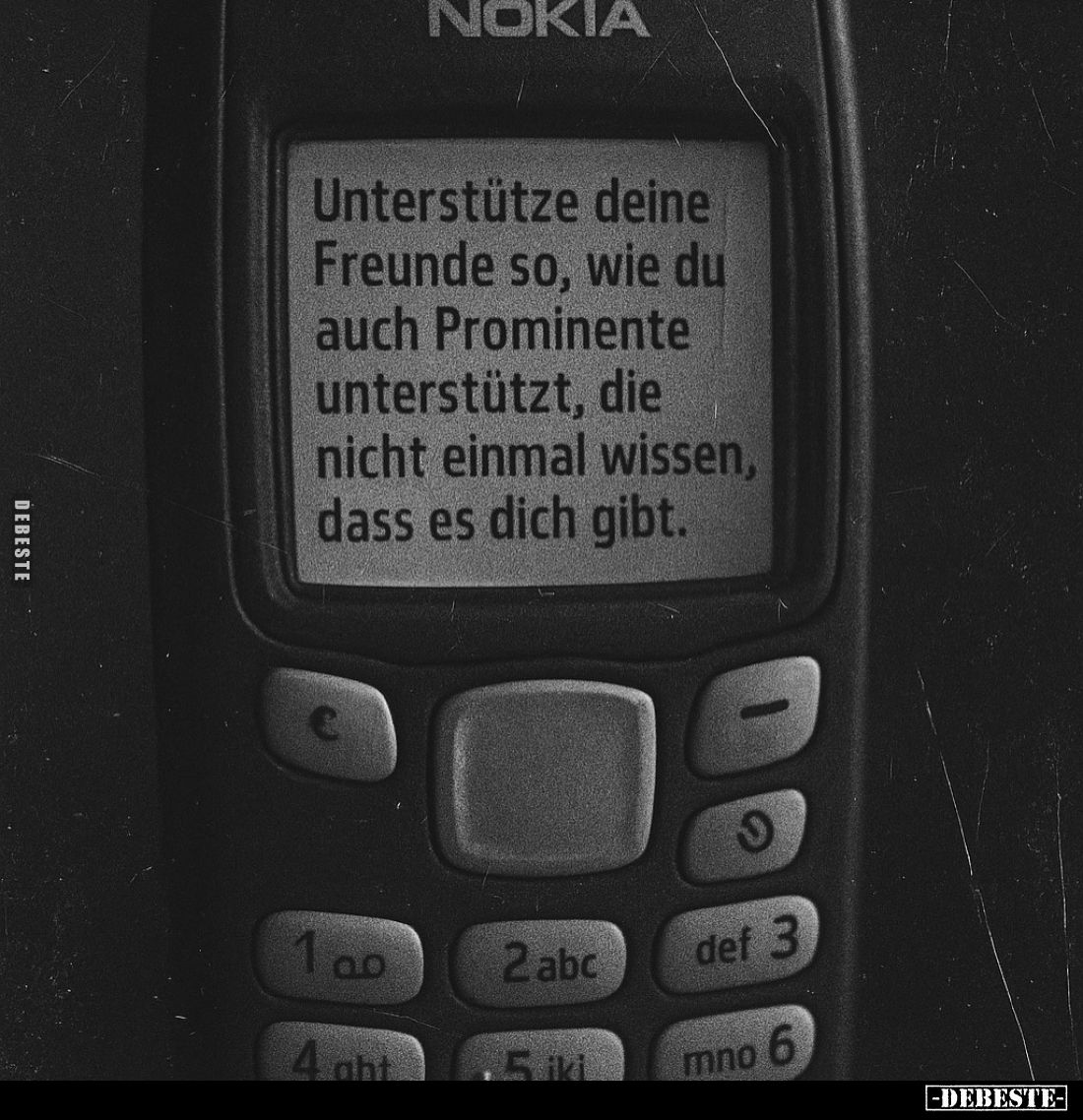 Unterstütze deine Freunde so, wie du auch Prominente unterstützt, die nicht einmal wissen, dass es dich gibt.