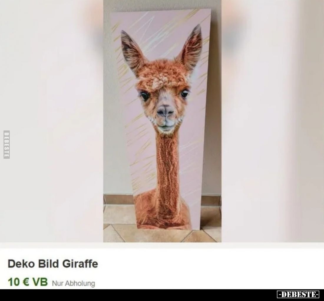 Deko Bild Giraffe.