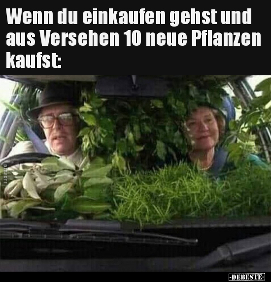 Wenn du einkaufen gehst und aus Versehen 10 neue Pflanzen.. - Lustige Bilder | DEBESTE.de
