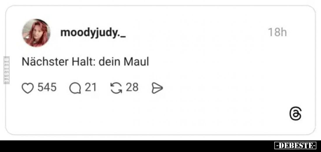 Nächster Halt: dein Maul