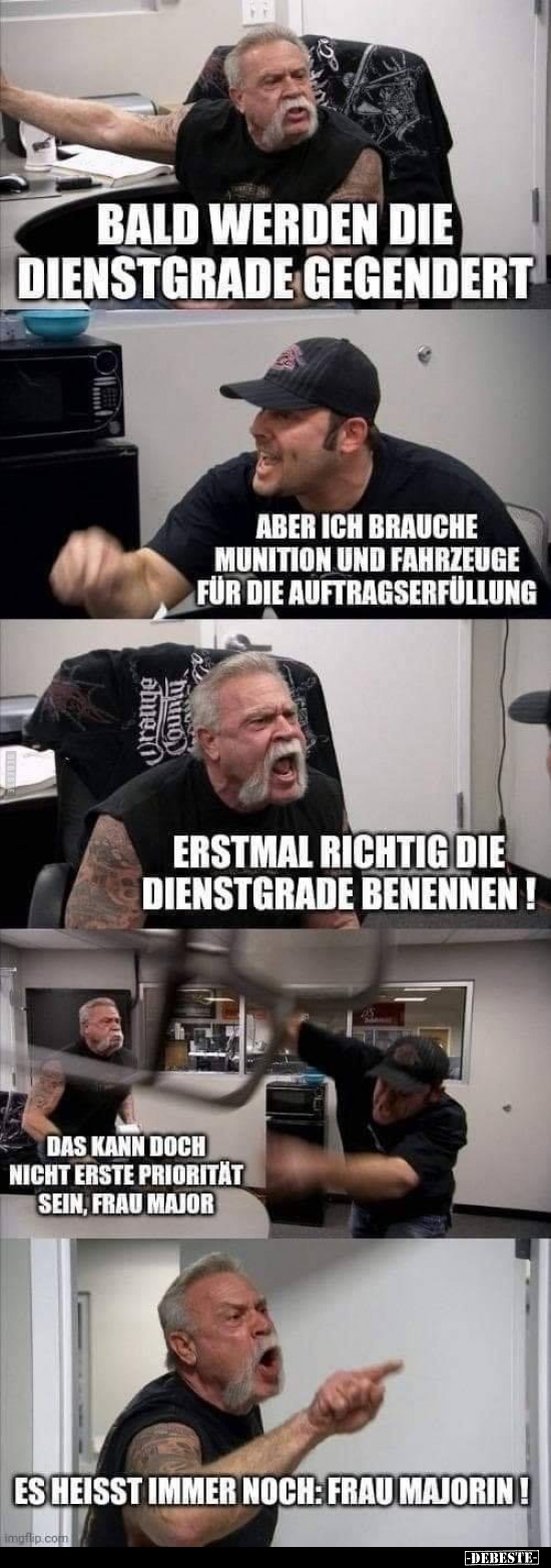 Bald werden die Dienstgrade gegendert..