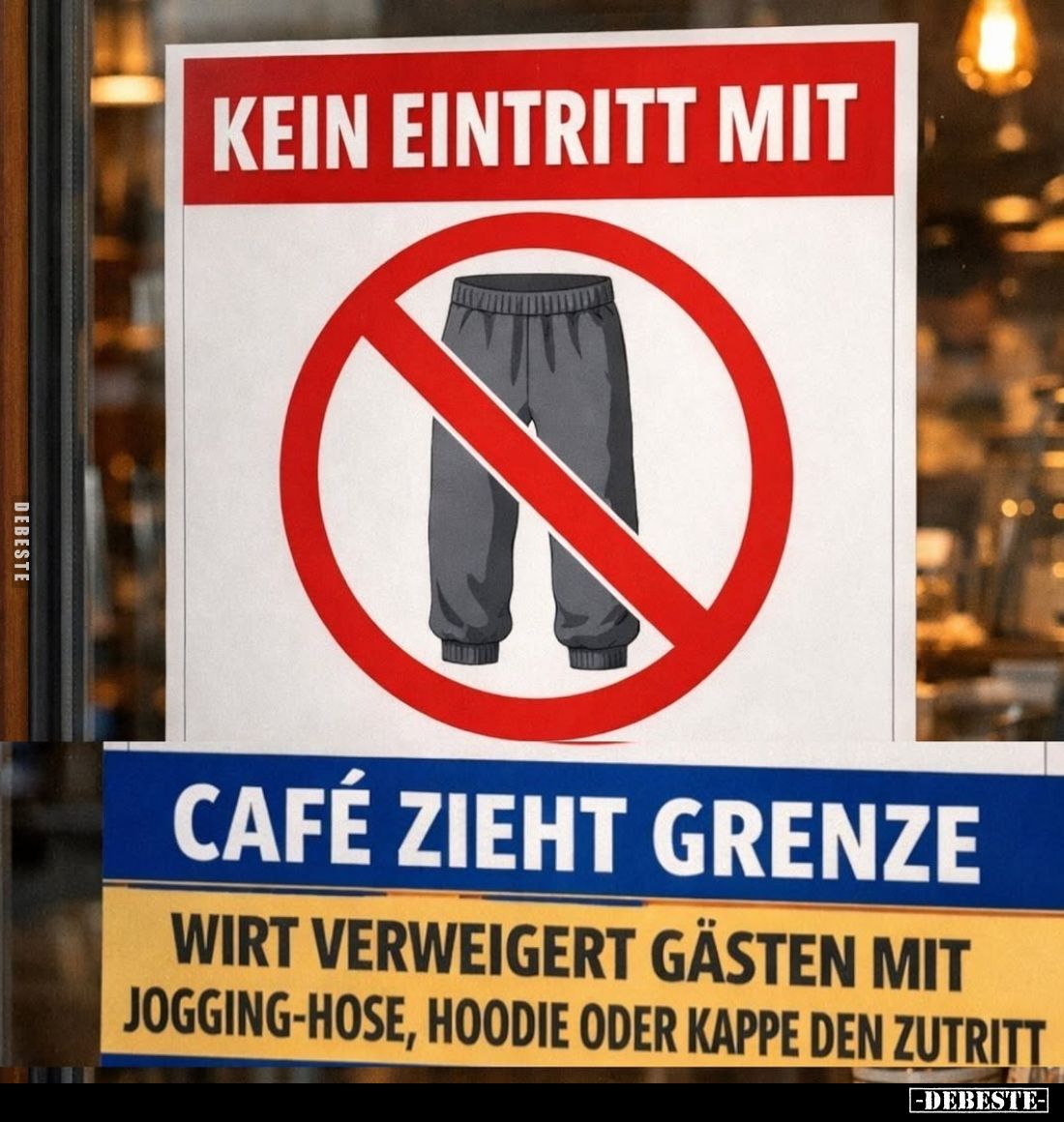 Wirt verweigert Gästen mit Jogginghose.. - Lustige Bilder | DEBESTE.de