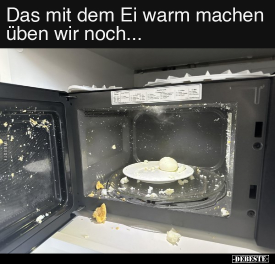 Das mit dem Ei warm machen üben wir noch... - Lustige Bilder | DEBESTE.de