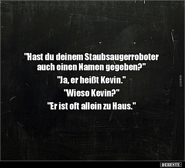 "Hast du deinem Staubsaugerroboter auch einen Namen.." - Lustige Bilder | DEBESTE.de