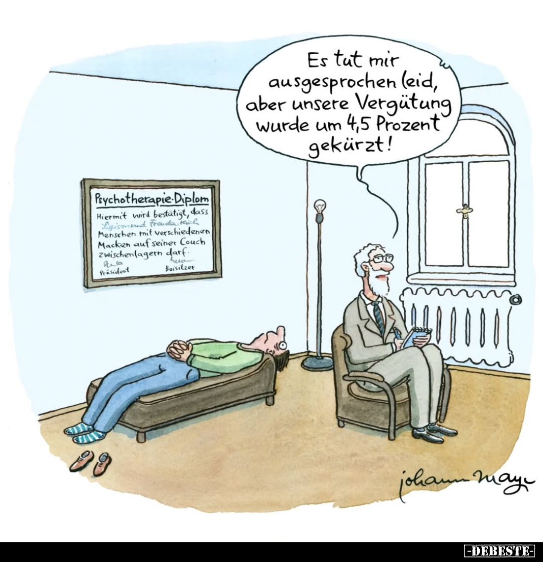 Es tut mir ausgesprochen Leid, aber unsere Vergütung wurde um 4,5 Prozent gekürzt!