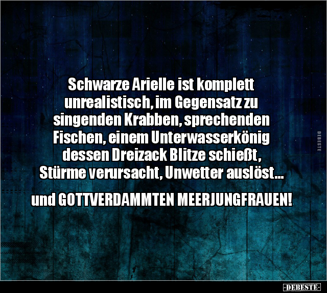 Schwarze Arielle ist komplett unrealistisch, im Gegensatz.. - Lustige Bilder | DEBESTE.de