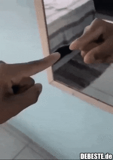 Illusion mit einem Spiegel..